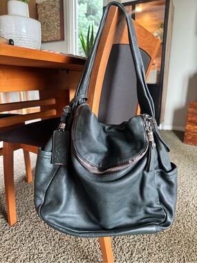 OrYany Women's Black Leather Hobo Bag - Sleek Everyday Shoulder Bag